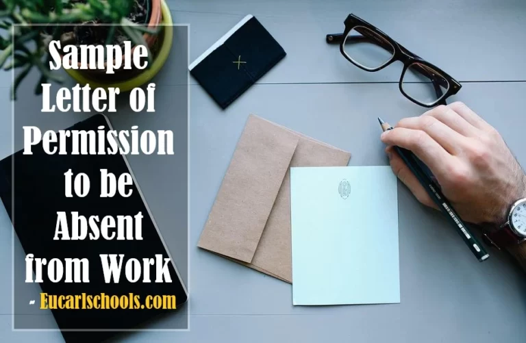 Sample Letter of Permission to be Absent from Work