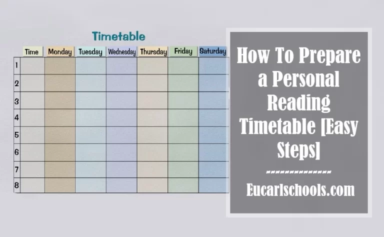 How To Prepare a Personal Reading Timetable [Easy Steps]